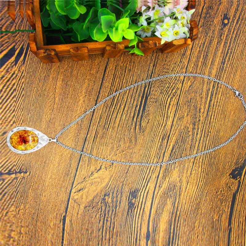 Овальное синтетическое ожерелье из янтаря серьги ювелирный набор античный