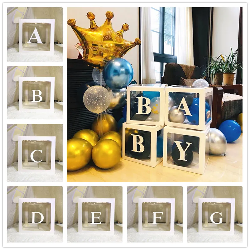 

Baby Shower Box Balloon 30cm Air Balls First 1 1st Birthday Party Decorations Kids Baloon Ballons Baby Shower Wedding Boy Girl