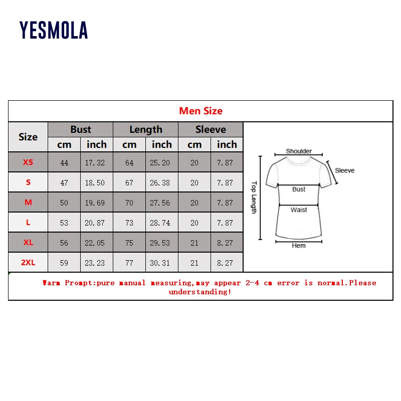 

YESMOLA Customized Print T Shirt Men's Cotton O-neck T Shirt Print Your Own Design High Quality White Tshirt Own Pattern