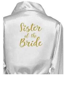 Серебряный халат с золотым шрифтом искусственное кимоно для невесты подружки