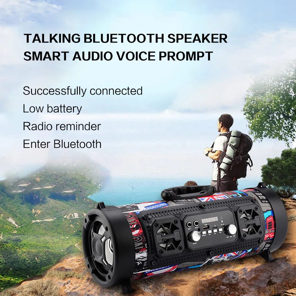

Hot Outdoors Waterproof Portable Wireless Bluetooth Mini Speaker Stereo Bass Music AUX FM Radio USB For PC Computer Speakers