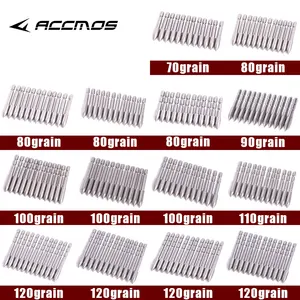 Наконечник сделай сам из нержавеющей стали, пулевой наконечник для стрелы ID 100 мм, аксессуар для стрельбы из лука, 70 80 90 110 120 Зерна