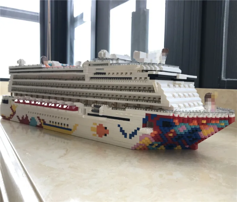 Роскошный круизный лайнер RK7800 большая белая лодка сделай сам бриллиантовый мини