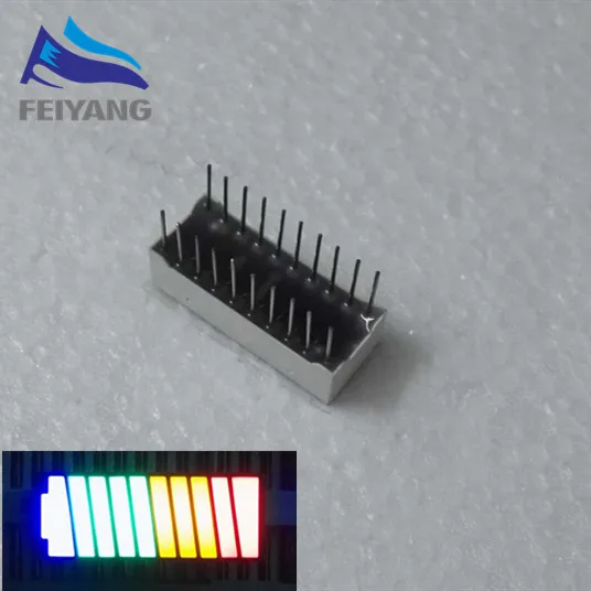 10 сетка цифровой сегмент светодиодный светильник бар супер яркий 2 красных + 3