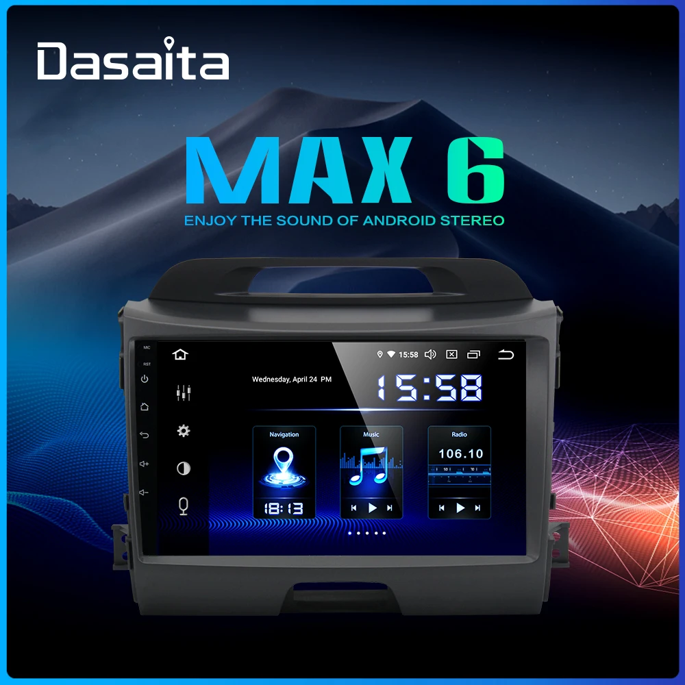 Dasaita " ips автомобильный Android 9,0 радио плеер для Kia Sportage R 2013 Bluetooth gps навигатор автомобильный аудио
