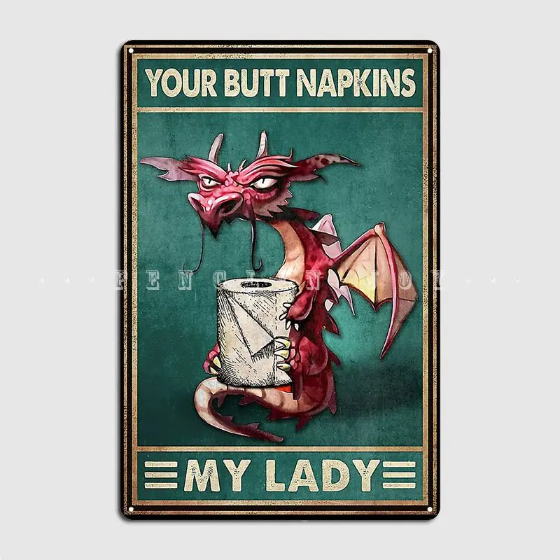 

Ваши салфетки на ягодицах My Lady Red Dragon с туалетной бумагой подарок деревянный знак дизайн клуба бара роспись деревянный знак плакат