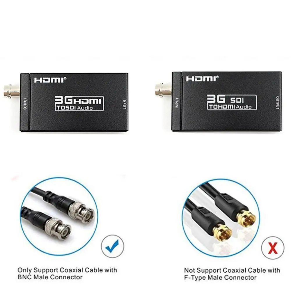 SDI to HDMI / с Мощность мини 3G HD SD-SDI Видео Micro адаптер конвертер для Камера ТВ DVD |