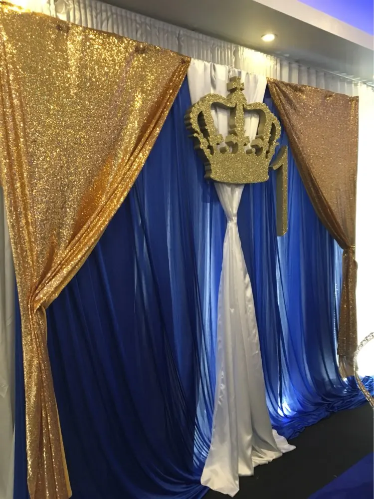 Royaltime 2x8. 5ft золото розовое золото, с пайетками фоны вечерние Свадебная фотокабина фон декор блесток шторы драпировка Светодиодная панель