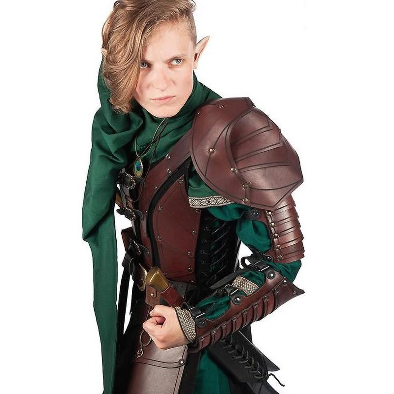 Винтажный средневековый рыцарь солдат наплечная защита кожаный сегментный