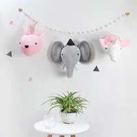 nordic stuffed toys nursery wall decor bunny balloon elephant 3d animal head wall decoration for kids room nursery wall decor