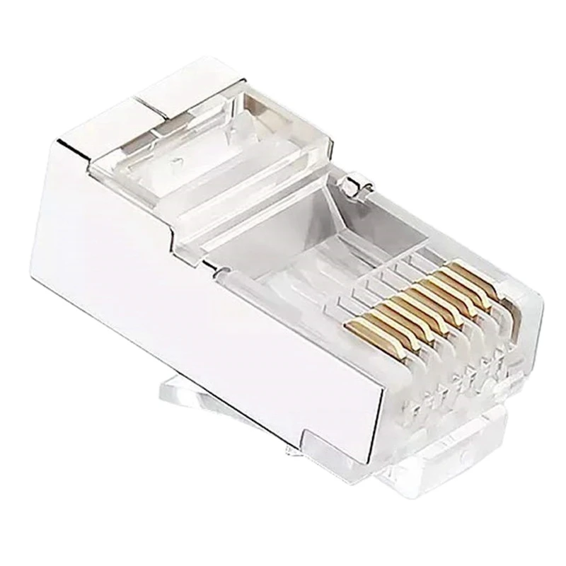 

Jasoz 100 шт. Cat5 RJ45 разъем 8P8C инженерное использование позолоченный штекер обжимной сетевой штекер RJ45 обжимной разъем