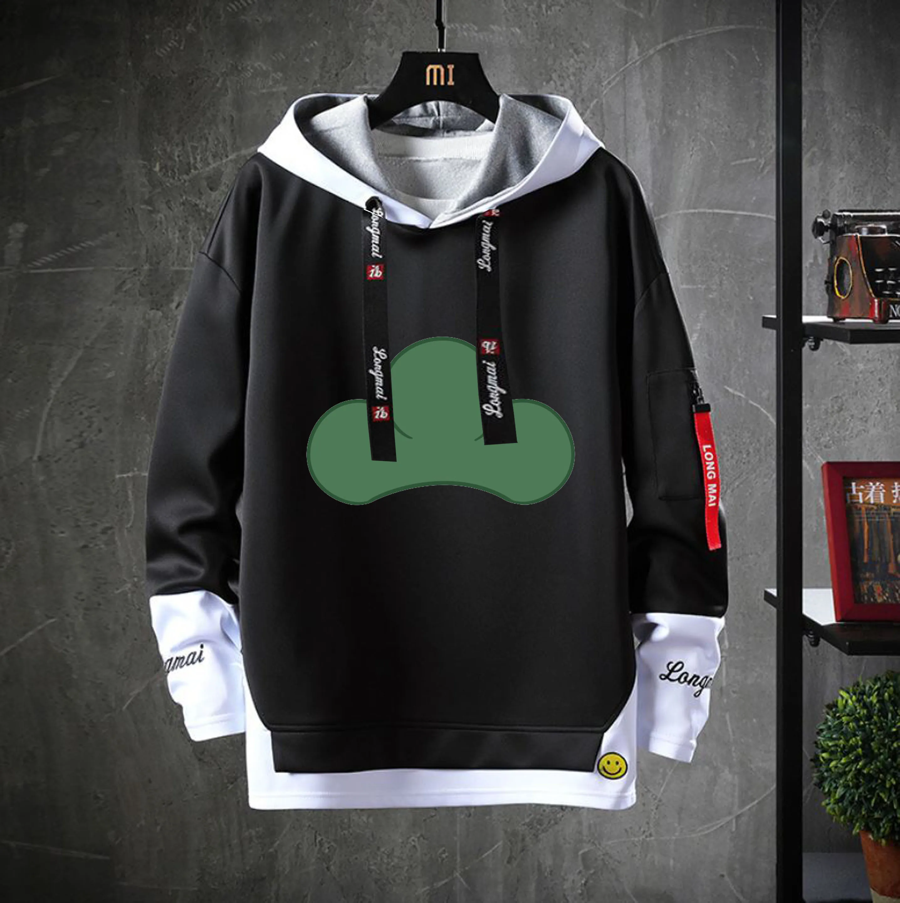 

anime Pop Team Epic Hooded Teenagers Cosplay Cartoon Costume Hoodies coat Unisex Casual Fake Two-Piece Sweatshirt jacket