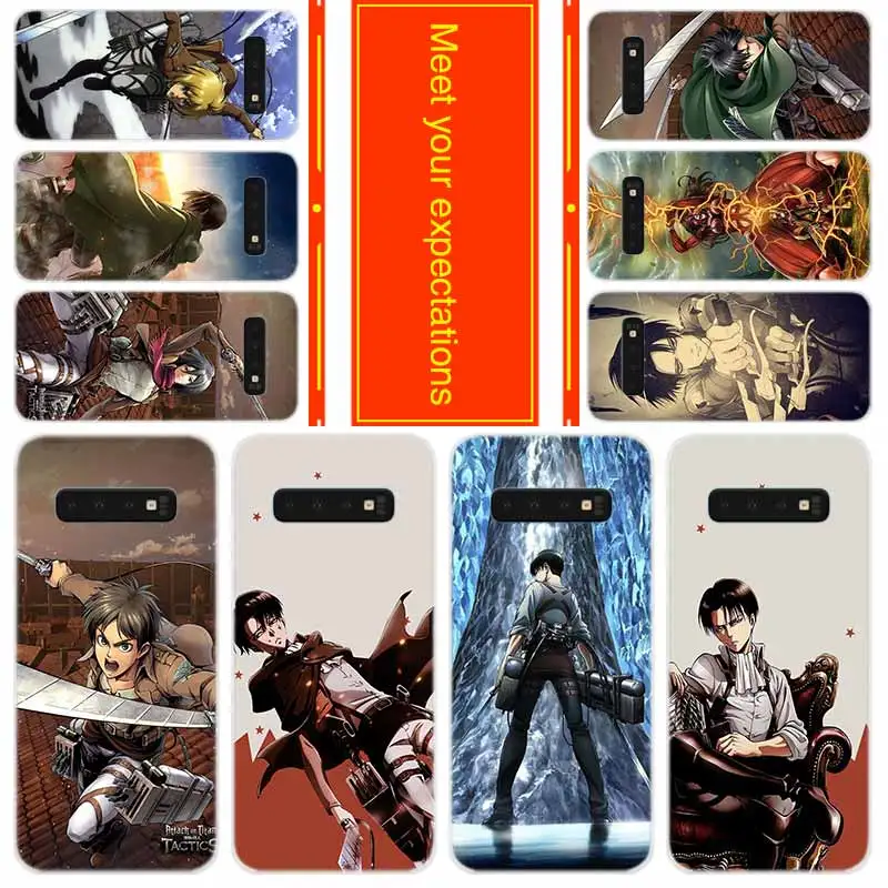 

Soft Case for Samsung Note 20 10 9 8 TPU Silicone Cover Pack Note20plus Note10plus Bumper Bag Attack on Titan EREN ARMIN