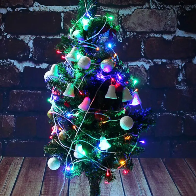 Многоцветный 50 светодиодный уличный светильник гирлянда феи батарея мощность