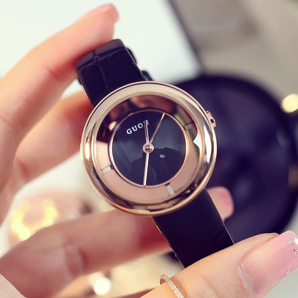 

Simple Women's Watch Women's Elegant Belt Fashion Fashion Black Quartz Watch