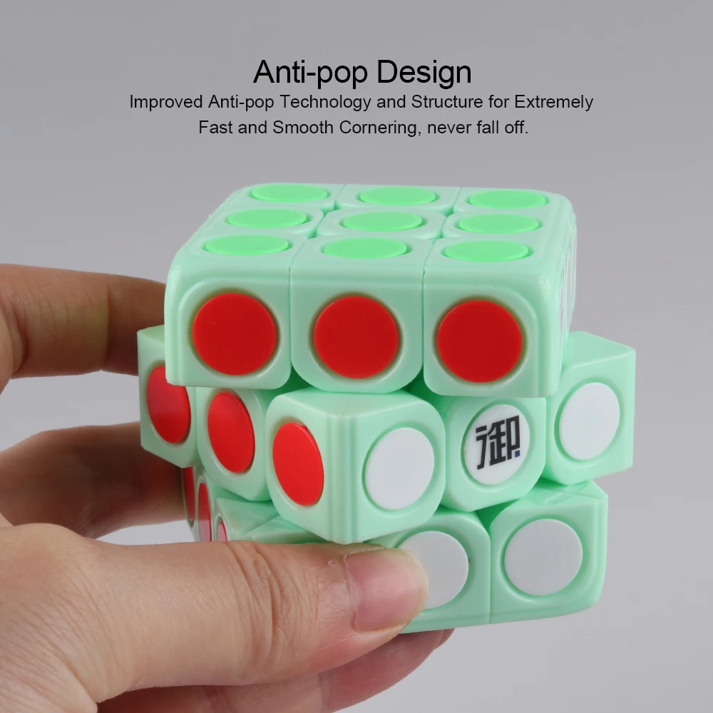 D fantix Yumo Dots 3x3x3 скоростной куб конфетного цвета гладкий скрученный кубик 3x3