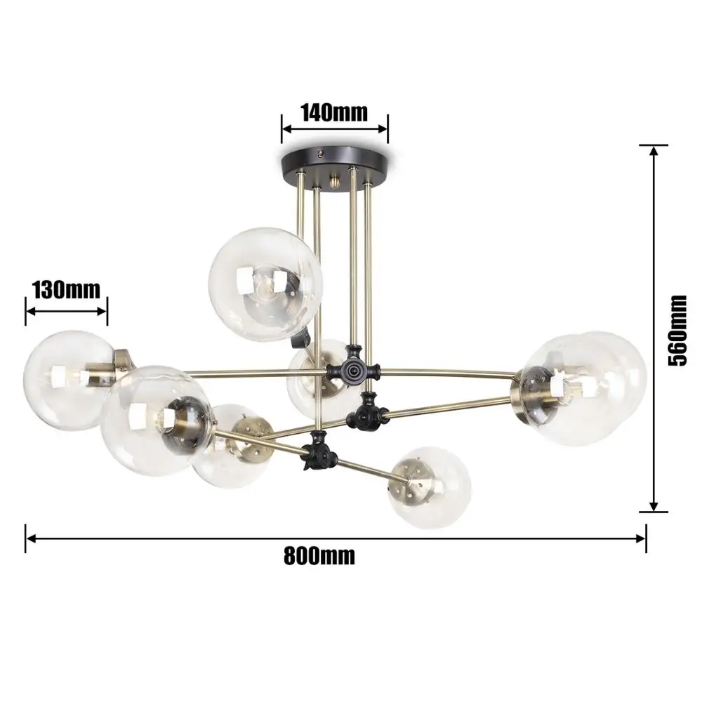 

Nordic Glass Ball Pendant Lights Modern LED Hanging Lamp for Living Room Home Loft Industrial Decor Indoor lighting fixtures