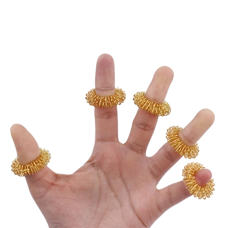 10 шт./лот кольцо для массажа пальцев Акупунктурный Массаж Уход за здоровьем рук