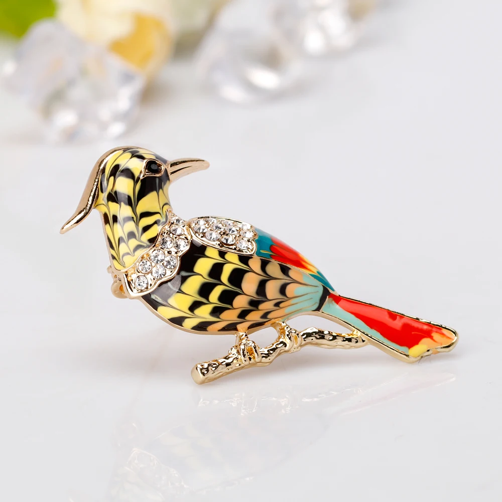 Брошь с кристаллами в форме масляной птицы для девочек и женщин | Броши