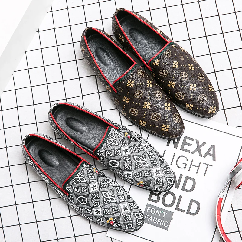 Мокасины мужские кожаные Классическая обувь роскошные официальные туфли с