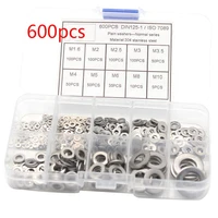 600pcs m1 6 m2 m2 5 m3 m3 5 m4 m5 m6 m8 m10 o ring steel flat metal washer plain washer gaskets spacer assortment kit o rings