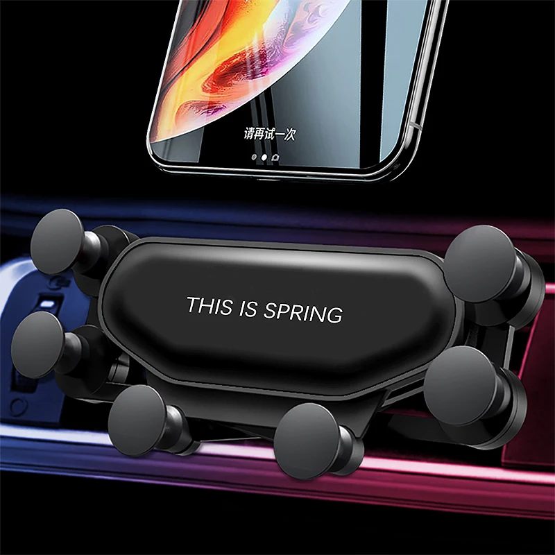 

Car Phone Holder Universal Gravity Air Vent Mount Clip Support Smartphone For iPhone 11 Max Pro XS MAX Suporte Celular Carro