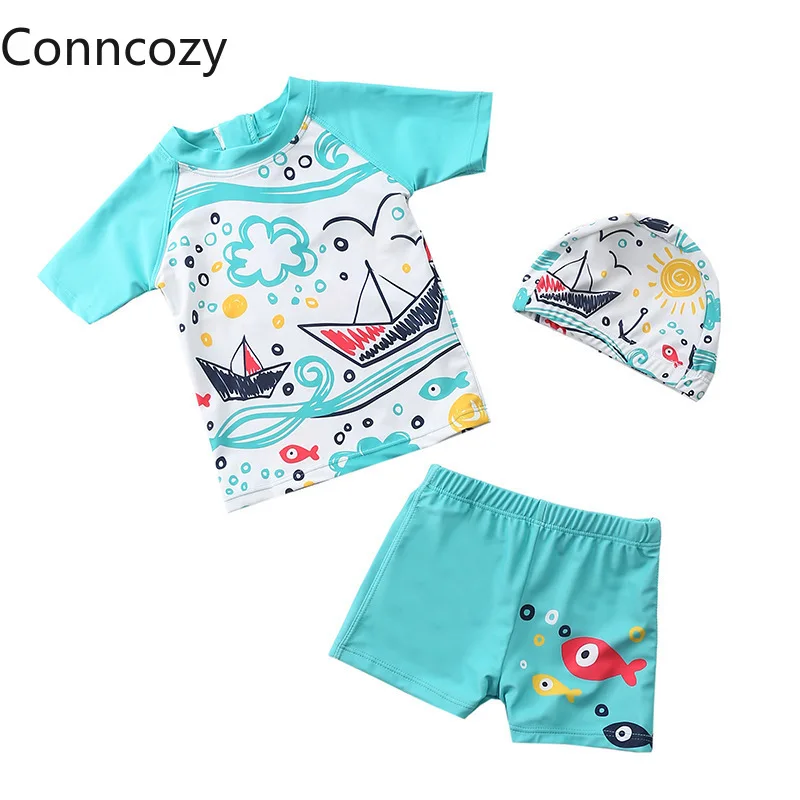 

New Children's Swimsuit Male Middle and Small Children Dinosaur Split Swimsuit Infant Baby Boy Swimwear Toddler Bathing Suit Boy