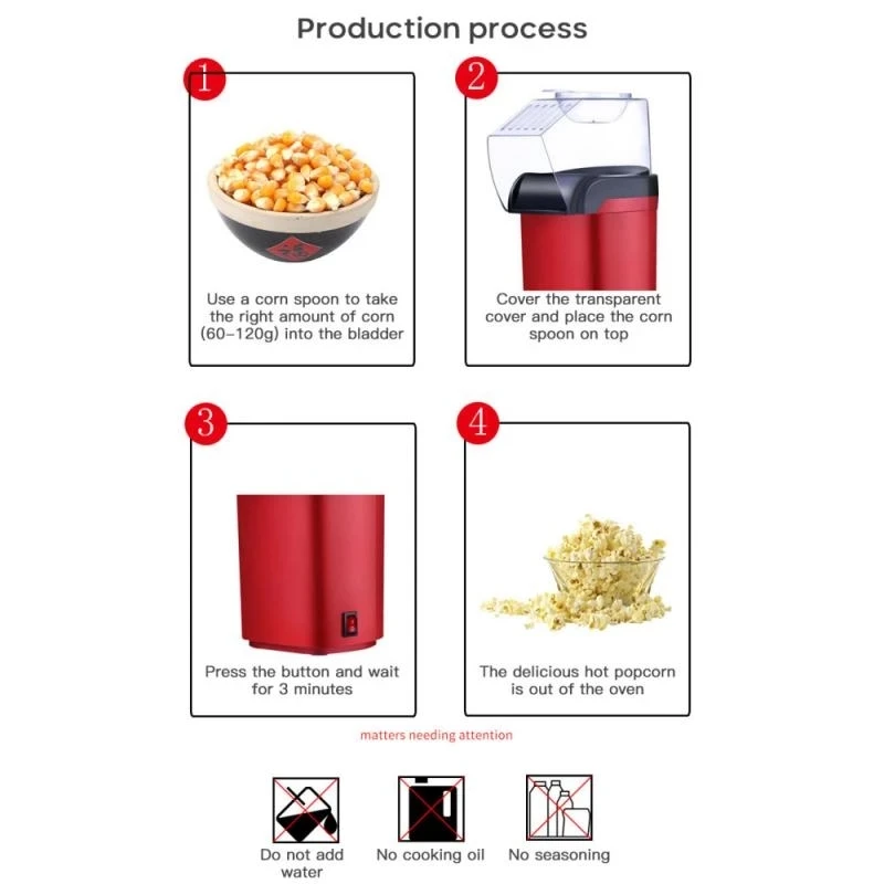 ezsozo mini popcorn makers household automatic popcorn machine household appliances kitchen appliances children gifts 110v 220v free global shipping