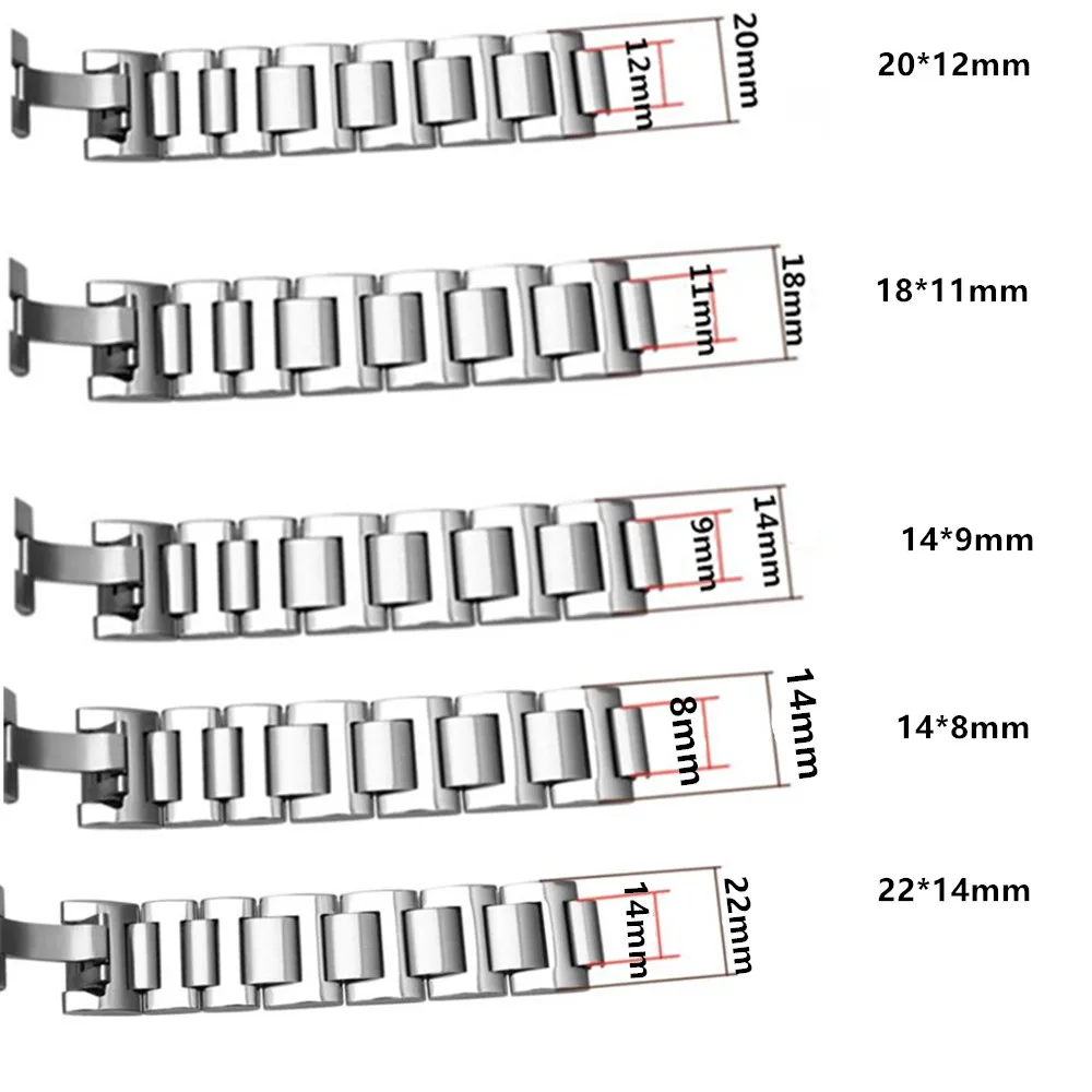 22*14mm  20*12mm 18*11mm  14*9mm  14*8mm Stainless Steel Watchband For 21 Chronoscaph Blue Balloon  Watch Strap Band Watchband