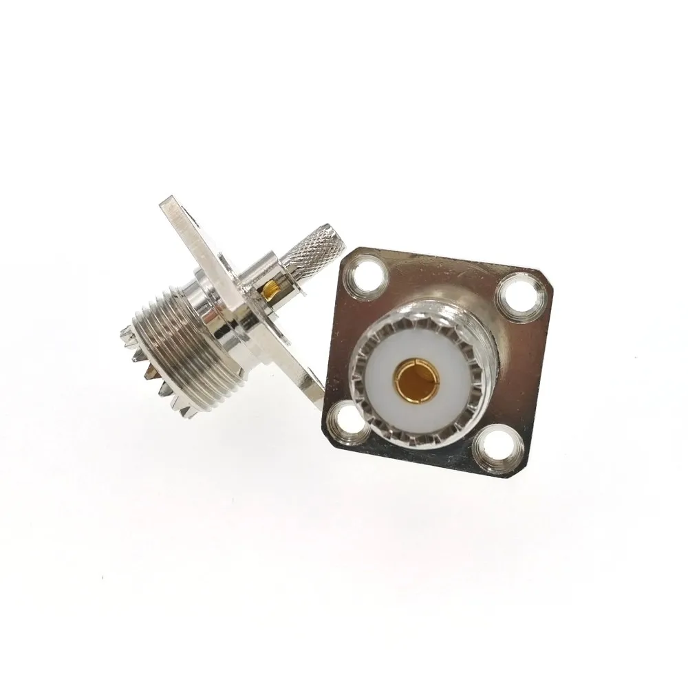 UHF SO239 PL259 гнездовой панельный обжимной радиочастотный соединитель для кабеля RG58