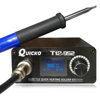 quicko 952 soldering stationoled digital electronic soldering iron and 907 plastic handle welding iron tip without power plug