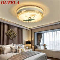 outela contemporary ceiling light led creative crystal lamp fixtures home for bed room decoration