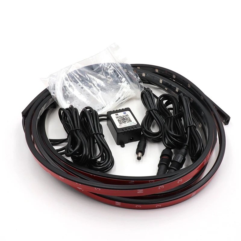 Niscarda 4 шт 12V IP65 Bluetooth App Управление RGB Светодиодные ленты под автомобиль 60 90 120 см Tube Underglow днища Системы неоновый светильник