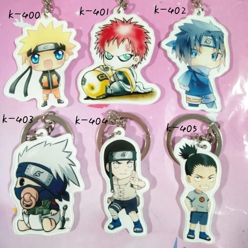 Японские Аниме акриловые брелки Uchiha Sasuke Подвески Косплей Набор аксессуаров