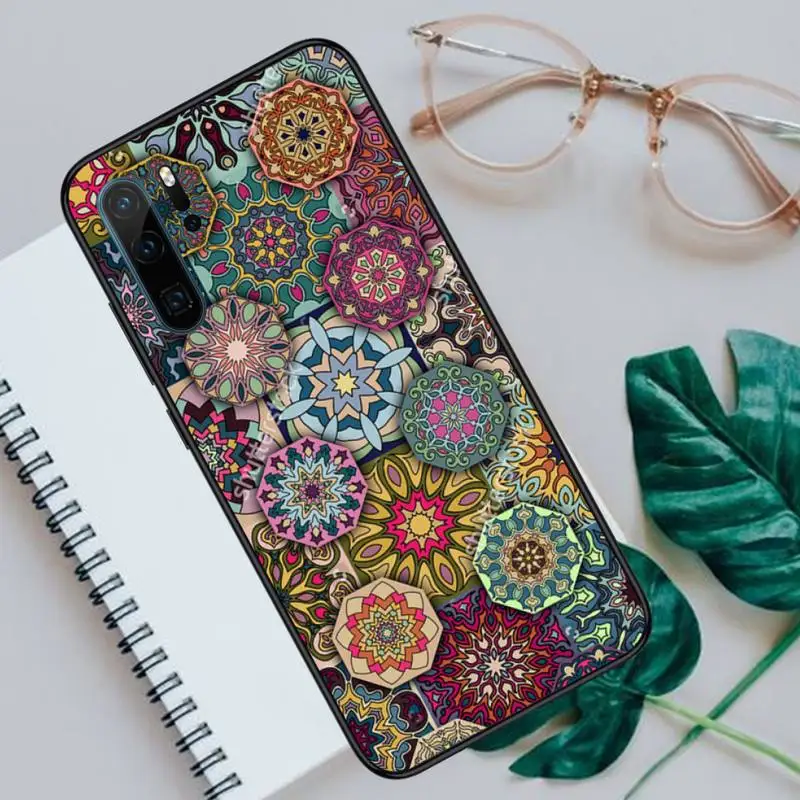 

COLORFUL MANDALA pattern Phone Case For Huawei honor Mate P 10 20 30 40 Pro 10i 9 10 20 8 x Lite Luxury brand shell funda coque