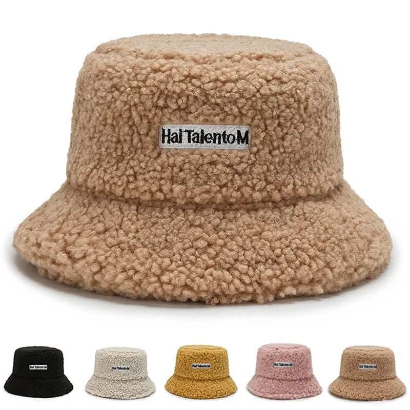 

Женская шапка из искусственной овечьей шерсти, меховая теплая Женская шапка, зимняя женская панама из искусственного меха, женская шапка, у...