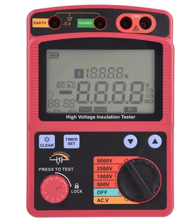 Высоковольтный тестер сопротивления изоляции 5 кв Мегаомметр 1 т ом DAR PI GM3125|tester