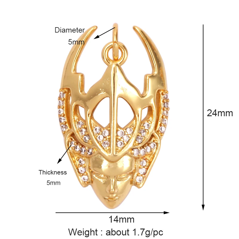 

Clear CZ Goddess Charm Pendant,Real Gold Plated Cubic Zirconia CZ Paved,Jewelry Earring Accessories Supplies