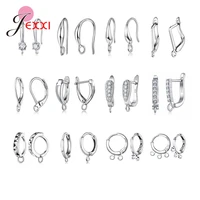 925 sterling silver hoops earrings circle earwire jewelry findings wires hoops earrings supplies diy jewelry making accessories