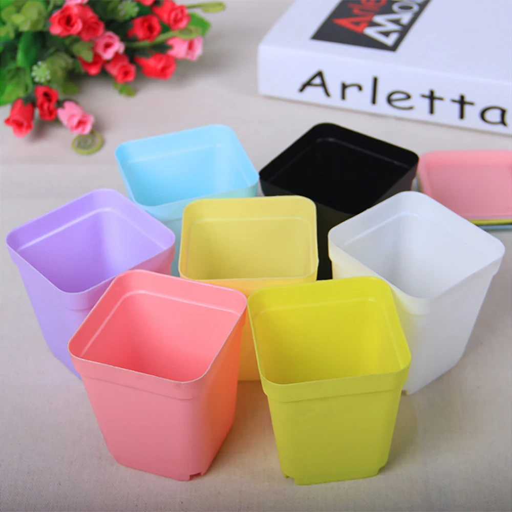 5pcs-pack детские горшки для цветов для хранения дома и сада декоративные растения Садово-огородный пластиковый цветочный горшок-плошка IT122