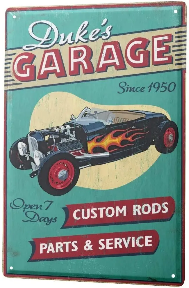 

SINCE 2004 Tin Sign Metal Plate Decorative Sign Home Decor Plaques Nostalgic Car Retro Dukes Workshop Vintage
