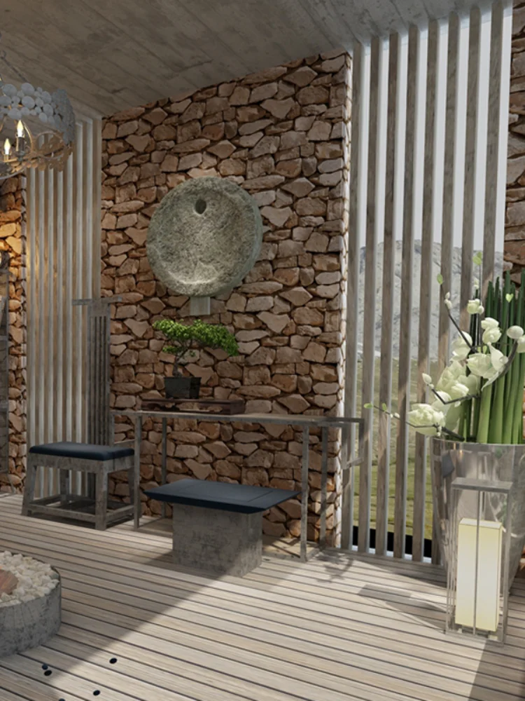 Настенные обои в рулоне с 3d-эффектом камня виниловая 3d-бумага реалистичной