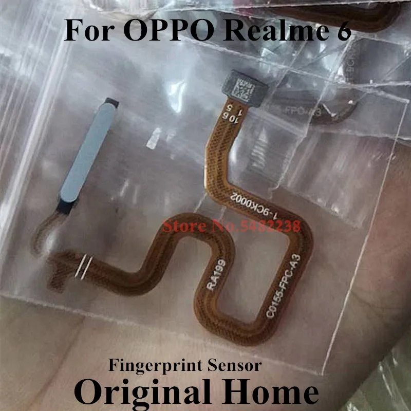 100% оригинальный датчик отпечатков пальцев для OPPO Realme 6 Home кнопки Touch ID сканер
