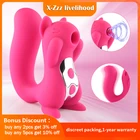 Стимулятор клитора в форме белки, вибратор, присоска для языка, соска, влагалище, вибратор для женщин, мастурбатор, сосание, секс-игрушки