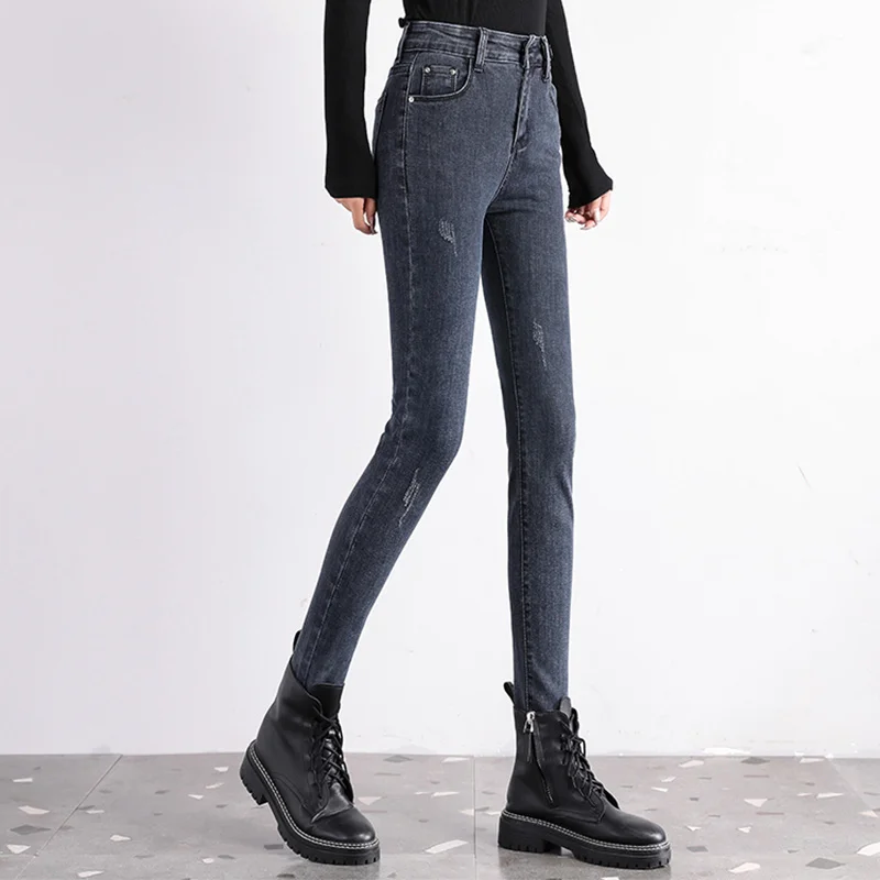 

Женские джинсы с высокой талией и вышивкой, на весну и осень