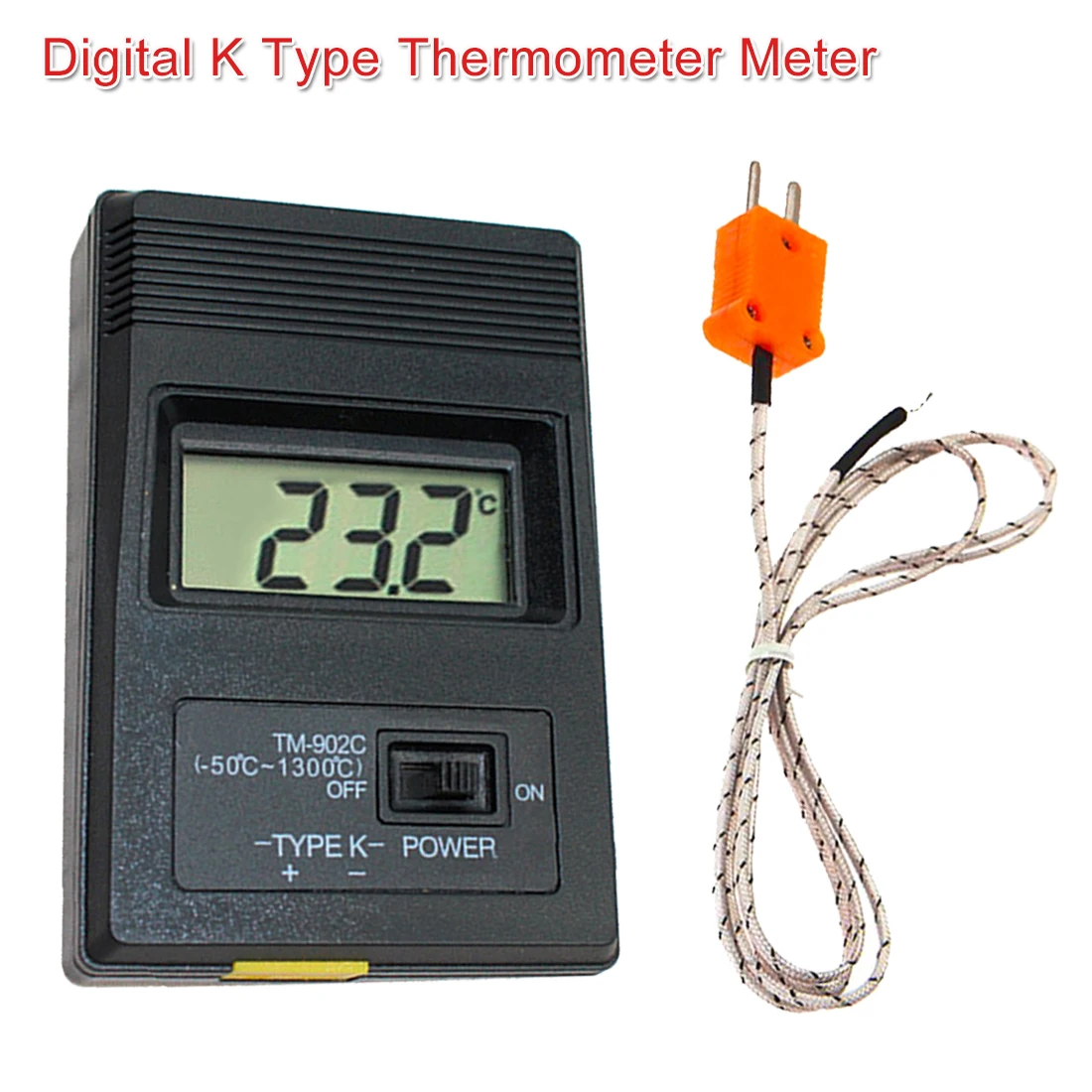 Цифровой термометр K Type TM902C тестер измеритель температуры датчик игольчатый зонд