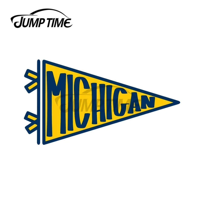 JumpTime 13x6 5 см Michigan UMich Вымпел тонкие виниловые наклейки на машину Материал Наклейка