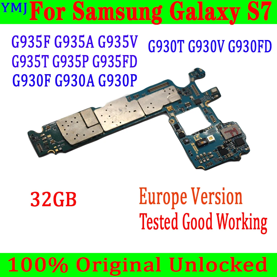 Оригинальная Европейская версия для Samsung Galaxy S7 G935F G935FD G930V G930F G930FD материнская