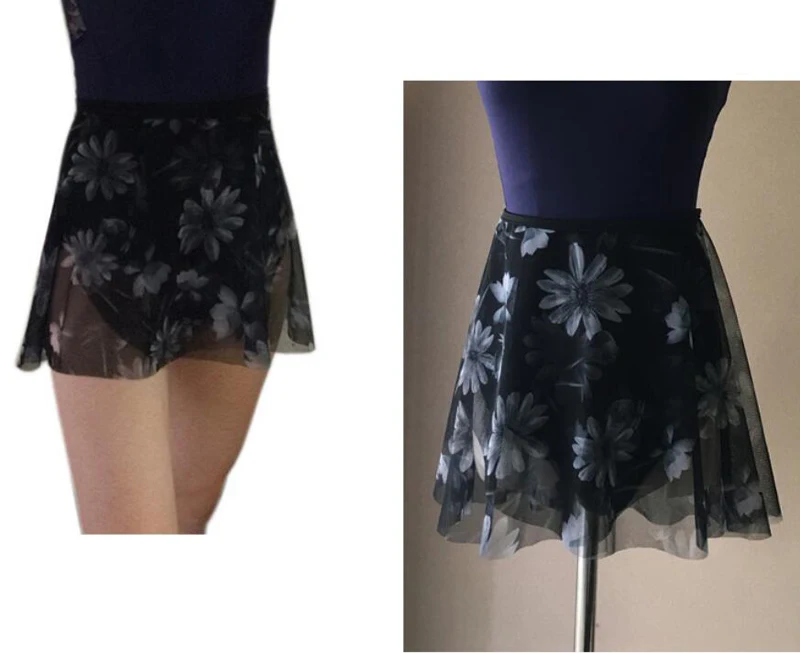 Ballet Dance Skirt Adult 2021 New High Quality Flower Net Leotard Small Apron Dress Elegant Practice Dancing | Тематическая одежда