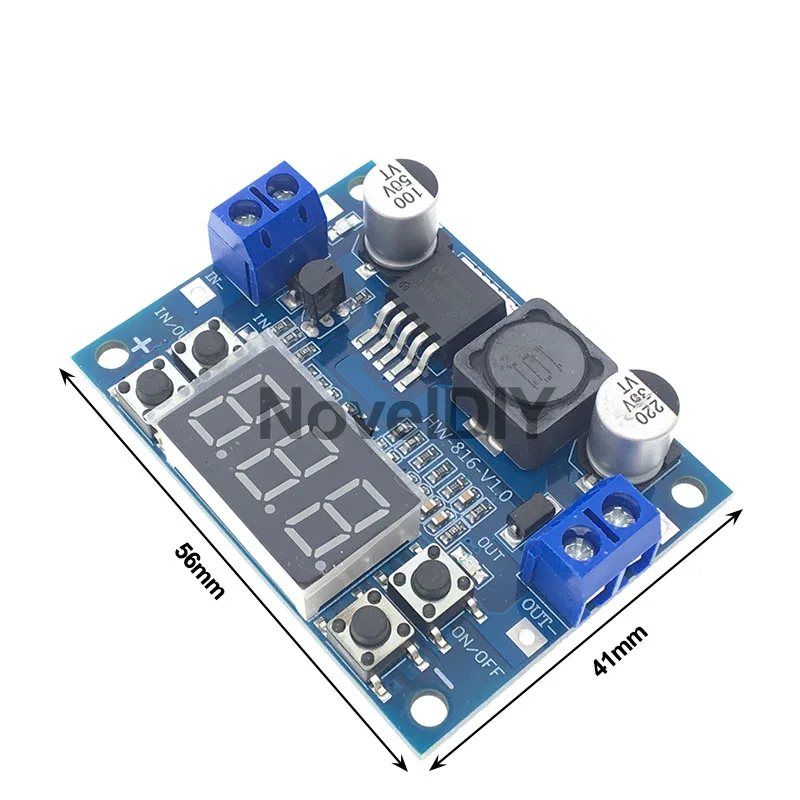 LM2596S DC-DC Регулируемый понижающий модуль питания LM2596 регулятор напряжения с светодиодный дисплей Вольтметр цифровой 3,3 В 5 в 12 В